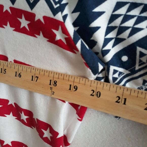 Route 66 T Shirt Men Large Red White Blue Stars Short Sleeves V Neck Lightweight - Picture 5 of 9